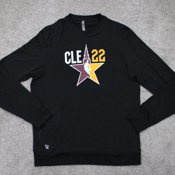 Vuori Cleveland Sweatshirt Mens Medium Black Ponto Performance NBA Cavs Pullover - Picture 1 of 13